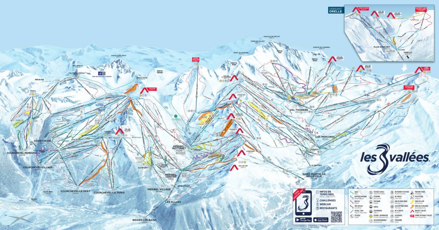 Brides-Les-Bains ski resort guide piste map